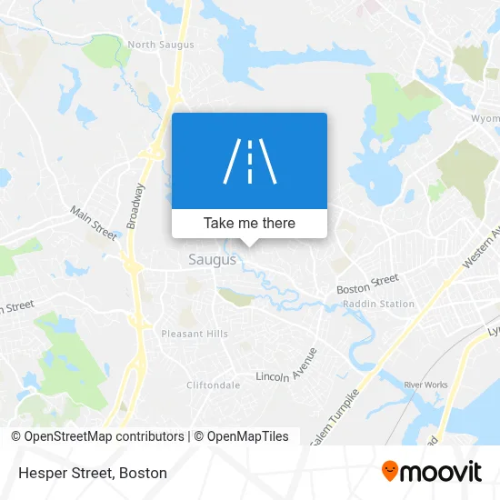 Hesper Street map