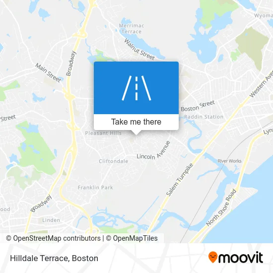 Hilldale Terrace map