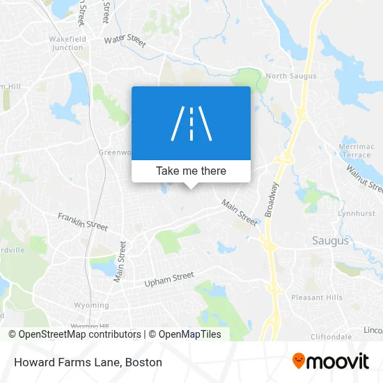 Howard Farms Lane map