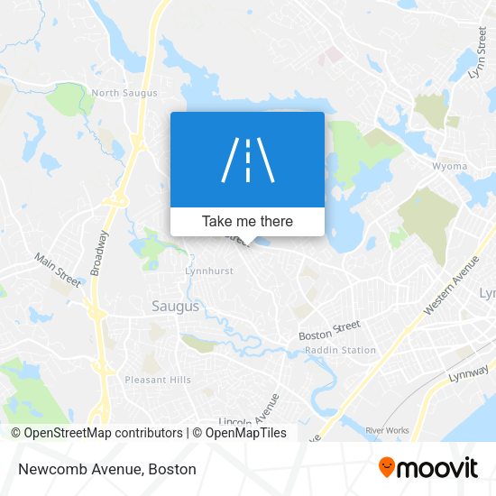 Mapa de Newcomb Avenue