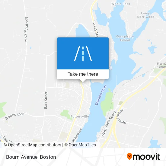 Bourn Avenue map