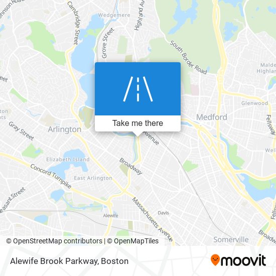 Alewife Brook Parkway map