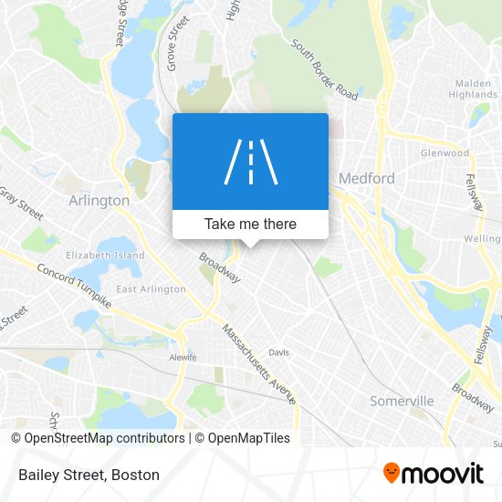 Mapa de Bailey Street