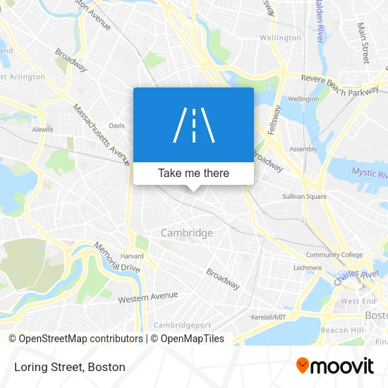 Loring Street map
