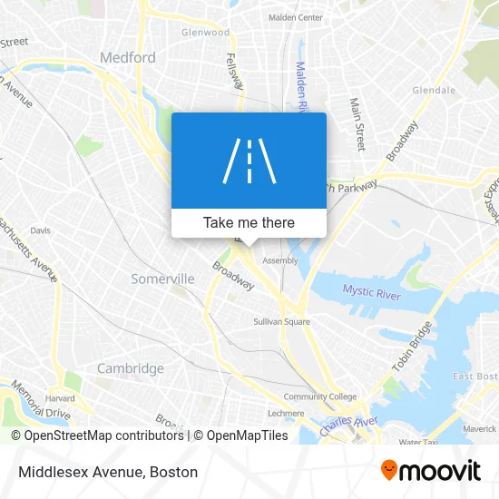 Middlesex Avenue map