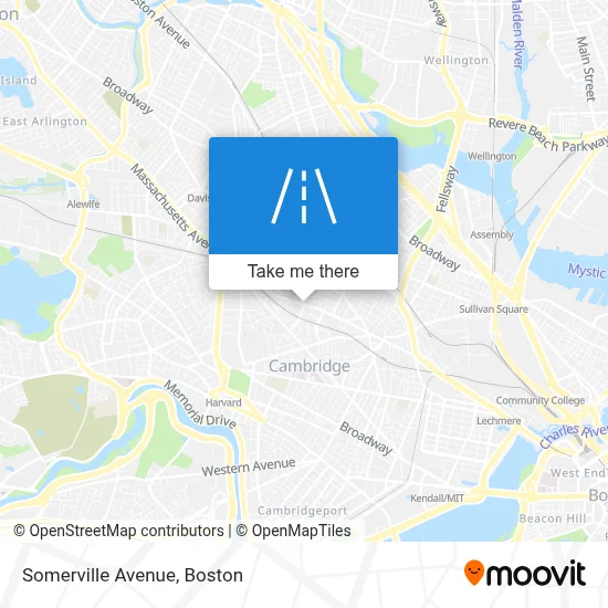 Somerville Avenue map
