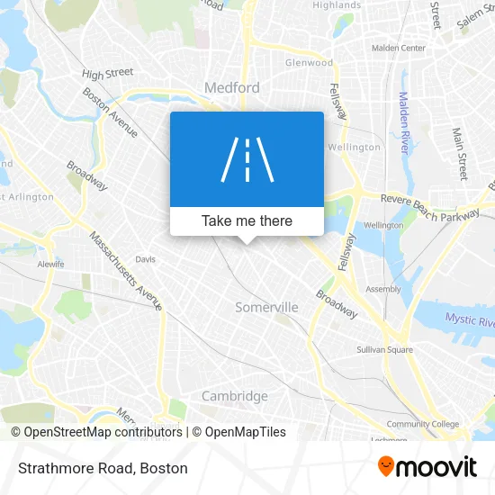 Strathmore Road map