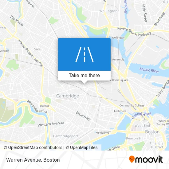 Warren Avenue map