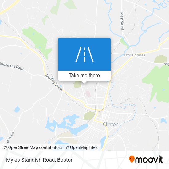 Myles Standish Road map