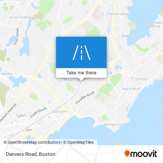 Danvers Road map