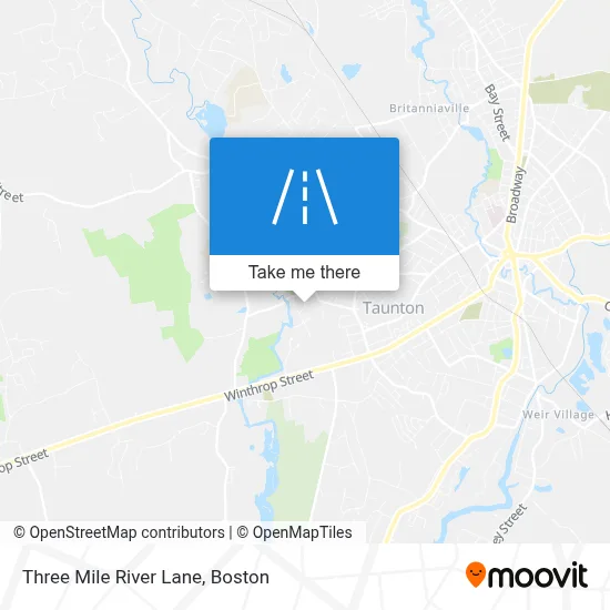 Three Mile River Lane map
