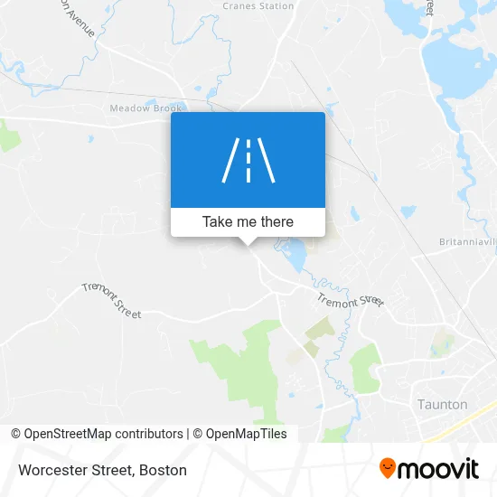 Worcester Street map