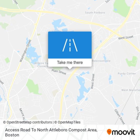 Access Road To North Attleboro Compost Area map