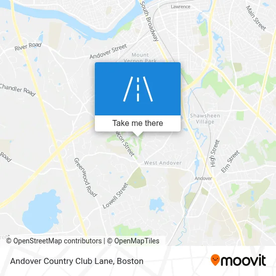Andover Country Club Lane map