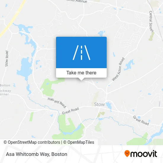 Asa Whitcomb Way map