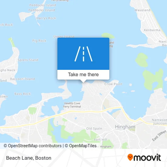 Beach Lane map