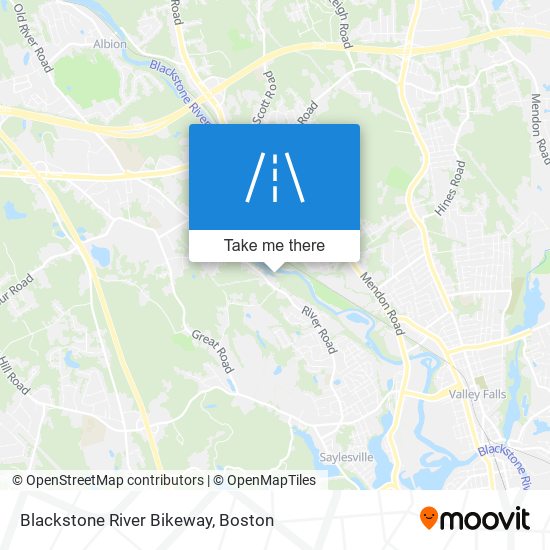 Mapa de Blackstone River Bikeway