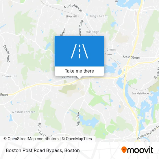 Boston Post Road Bypass map