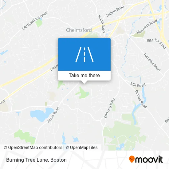 Burning Tree Lane map