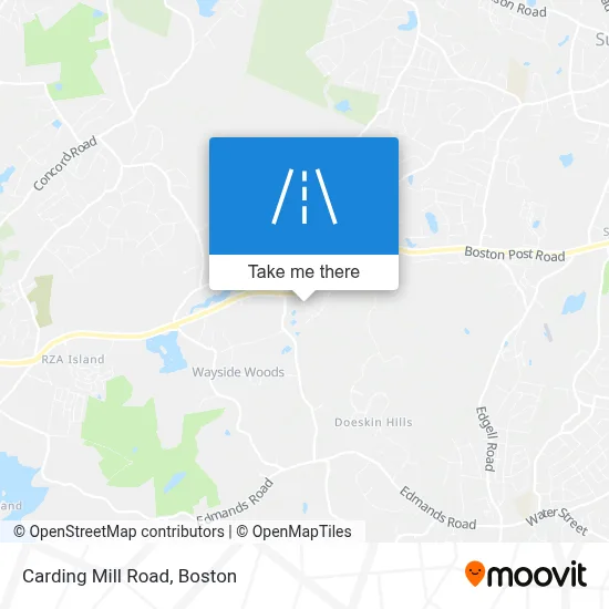 Carding Mill Road map