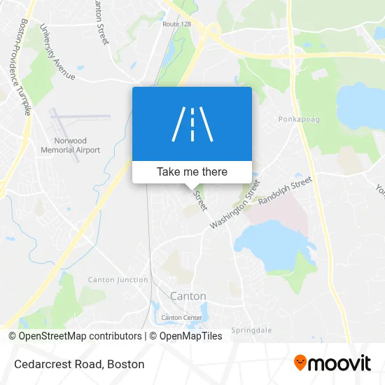 Cedarcrest Road map