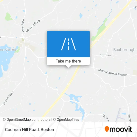 Codman Hill Road map