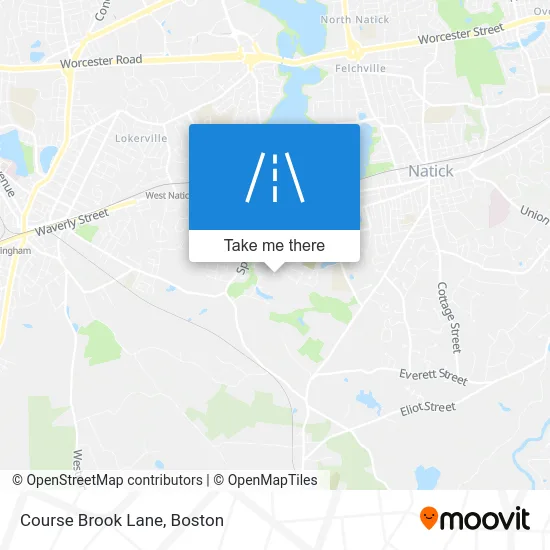 Course Brook Lane map