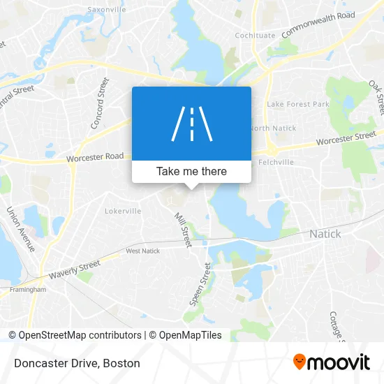 Doncaster Drive map