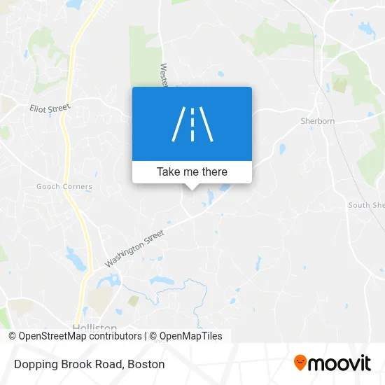 Dopping Brook Road map