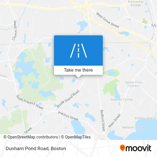 Dunham Pond Road map