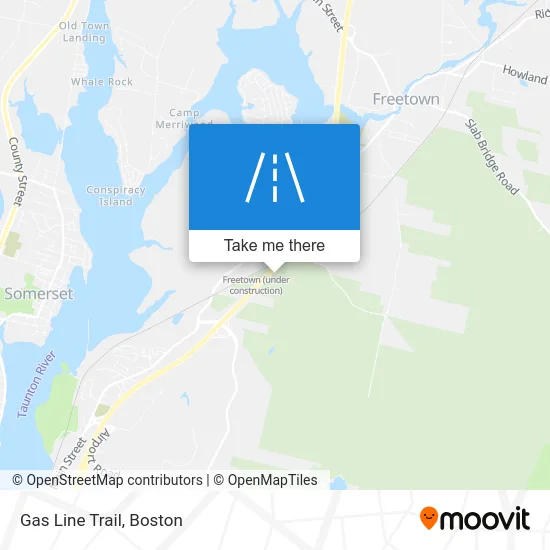 Gas Line Trail map