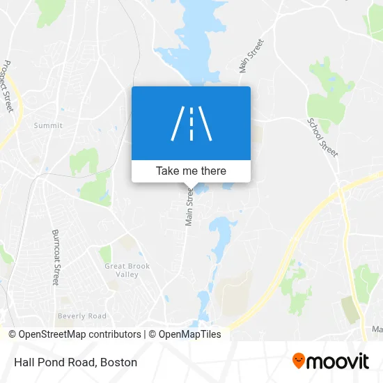 Hall Pond Road map