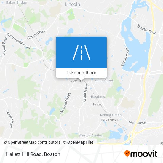 Hallett Hill Road map