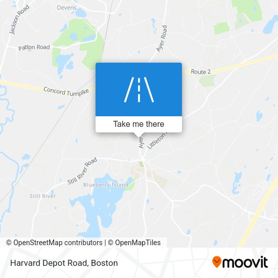 Harvard Depot Road map