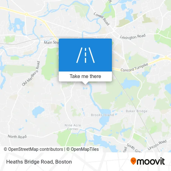 Heaths Bridge Road map