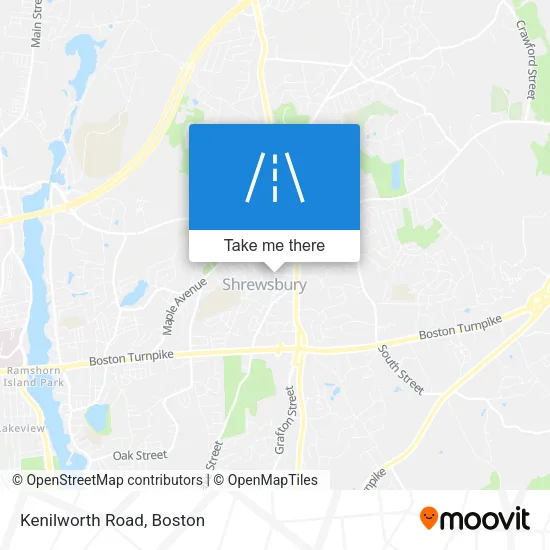 Kenilworth Road map