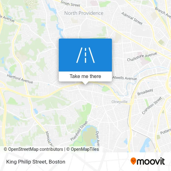 King Philip Street map