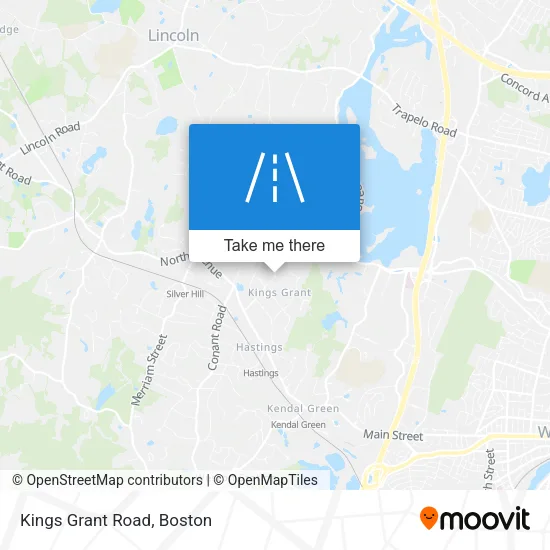 Kings Grant Road map
