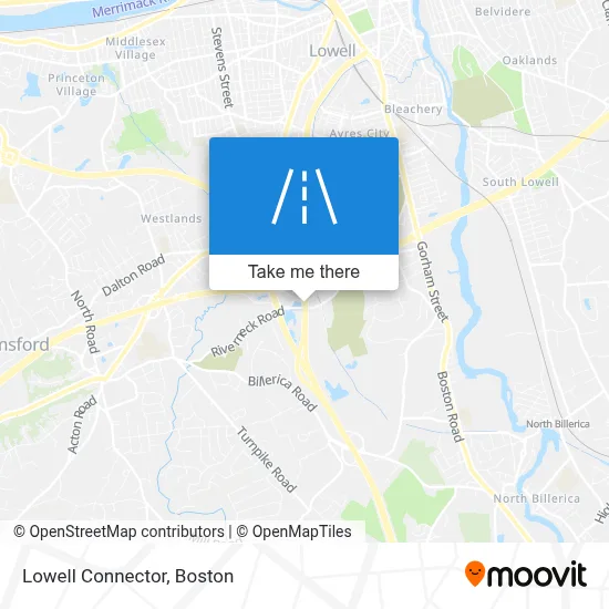 Lowell Connector map