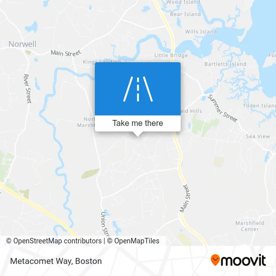 Metacomet Way map