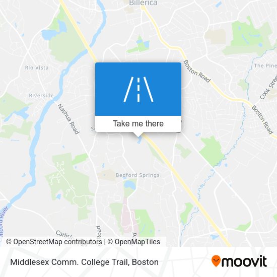 Mapa de Middlesex Comm. College Trail