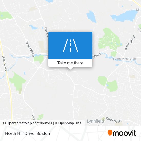 North Hill Drive map