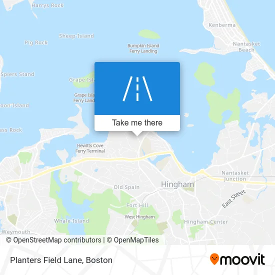 Planters Field Lane map