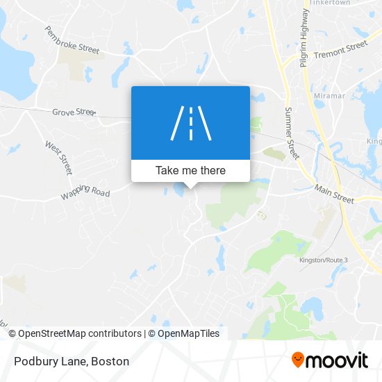 Podbury Lane map