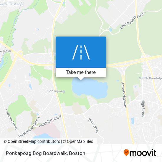 Ponkapoag Bog Boardwalk map