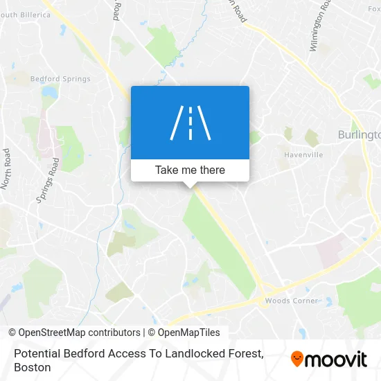 Potential Bedford Access To Landlocked Forest map