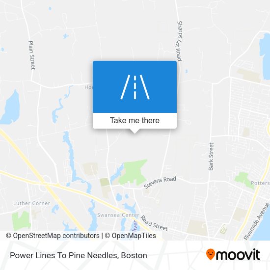 Power Lines To Pine Needles map