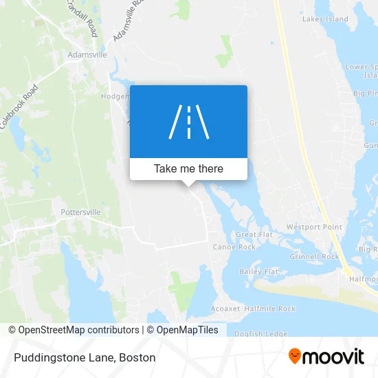 Puddingstone Lane map