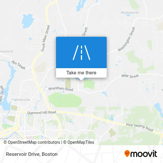 Reservoir Drive map
