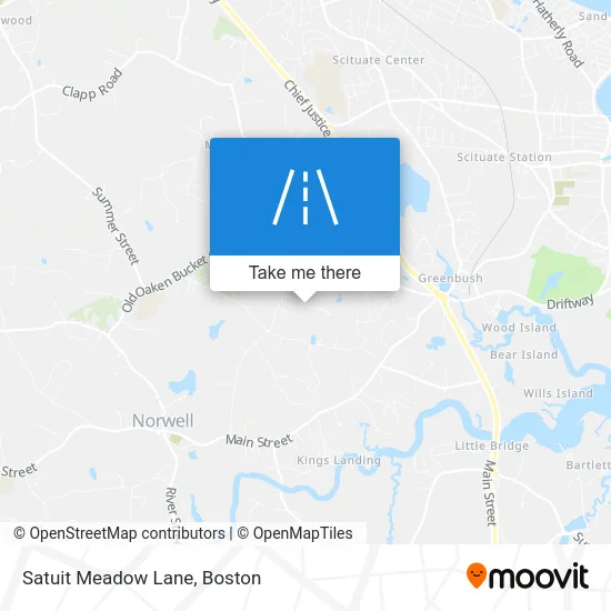 Satuit Meadow Lane map
